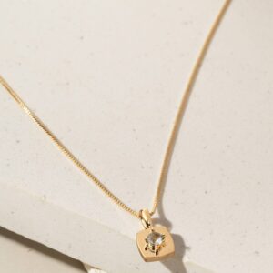 Colar pingente medalha com cristal topázio azul em banho ouro 18k. - Imagem 3