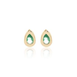 Brinco gota cristal paraiba em banho ouro 18k. - Imagem 3
