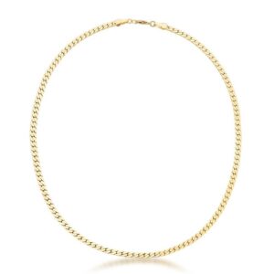Colar em malha laminada lisa trançado em banho ouro 18k. - Imagem 2